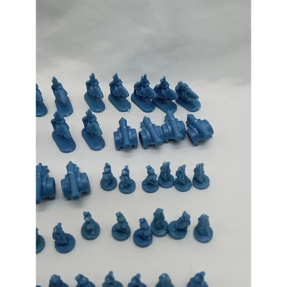 Set Of (60) 1993 Risk Blue Board Game Player Pieces